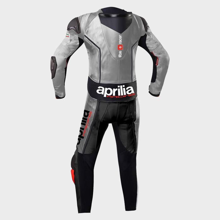 Aprilia Racing MAX Italia Motorcycle Leather Biker Suit - Image 2