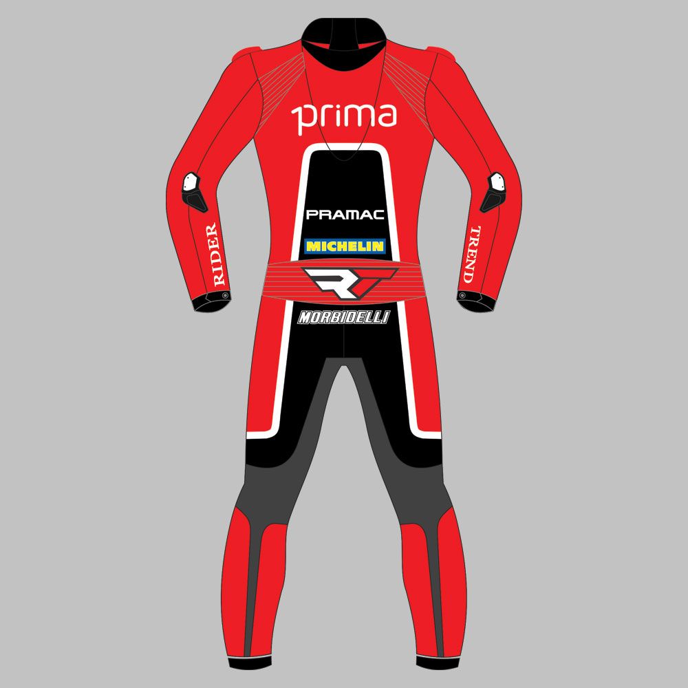 Franco Morbidelli Ducati Motorcycle Leather Suit British GP 2024 - Image 2