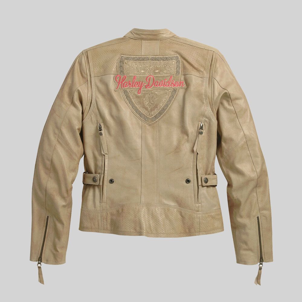 Harley Davidson Women's Gremlin Shield Triple Vent Leather Jacket - Image 2