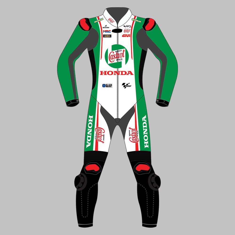 Johann Zarco Castrol Honda Motorcycle Race Suit British GP 2024