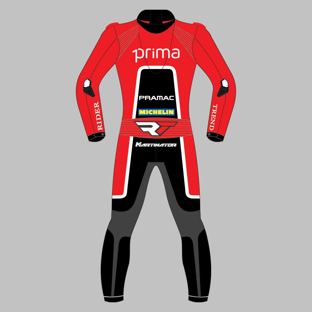 Jorge Martin Ducati Motorcycle Leather Suit British GP 2024 - Image 2