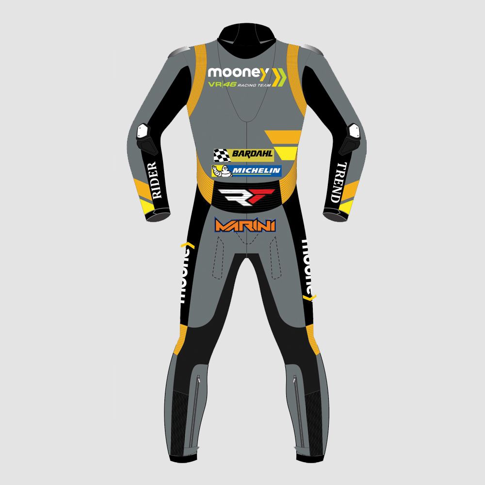 Luca Marini MotoGP 2022 Mooney VR46 Racing Leather Suit - Image 2