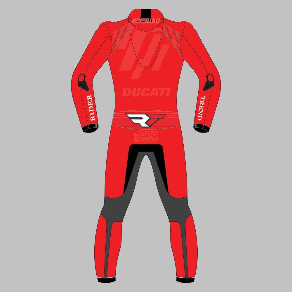Marc Marquez Red Motorcycle Leather Suit Winter Test 2024 - Image 2