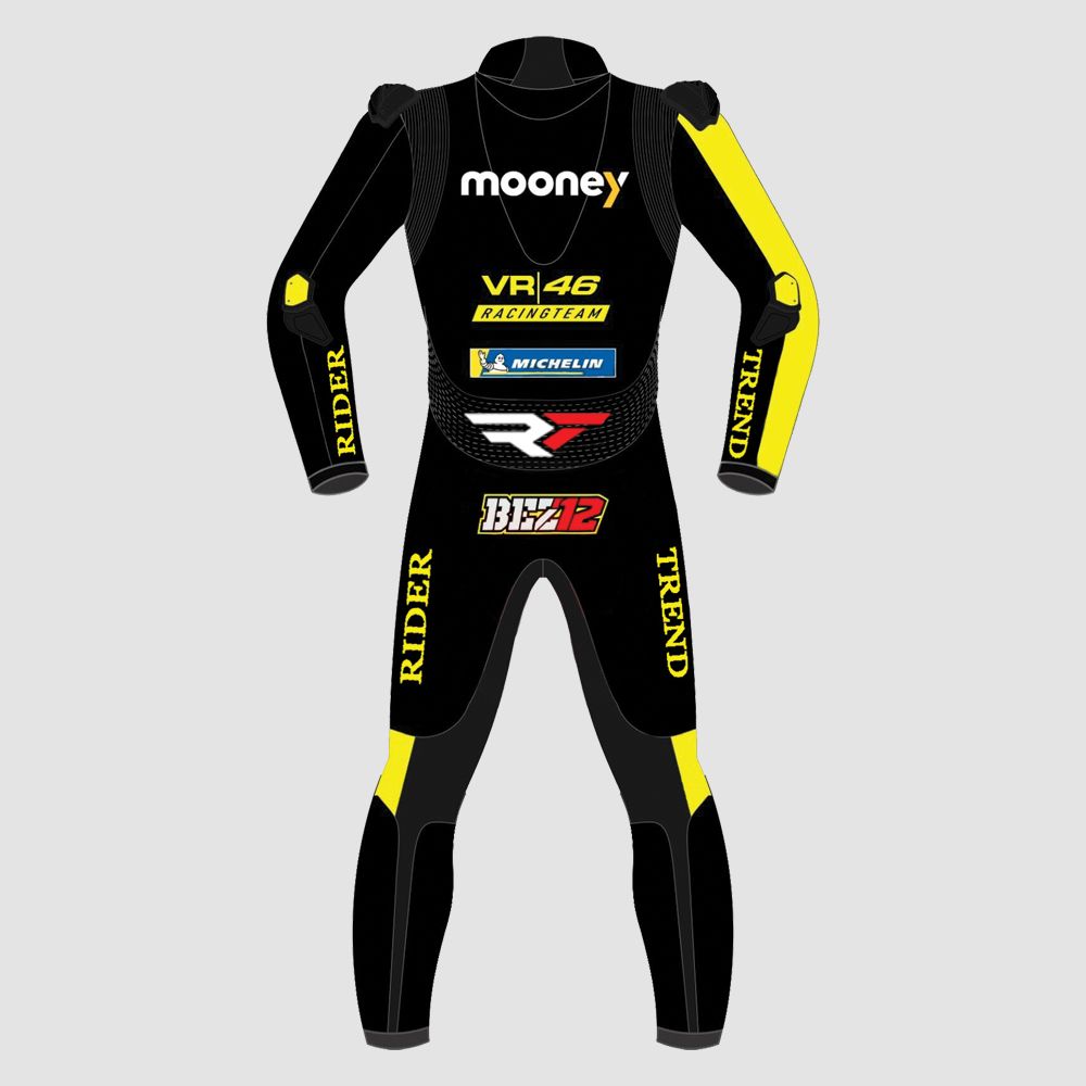 Marco Bezzecchi Mooney VR46 Motorbike Leather Suit 2022 - Image 2