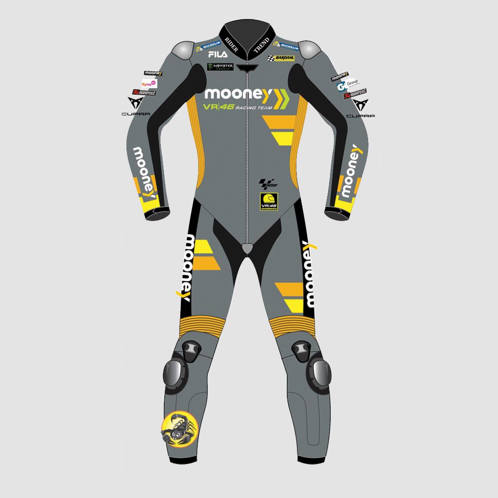 Marco Bezzecchi Mooney VR46 Racing Leather Suit MotoGP 2022