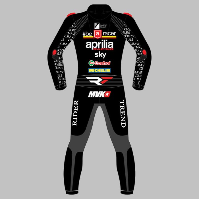 Maverick Vinales Aprilia Motorbike Leather Suit British GP 2024 - Image 2