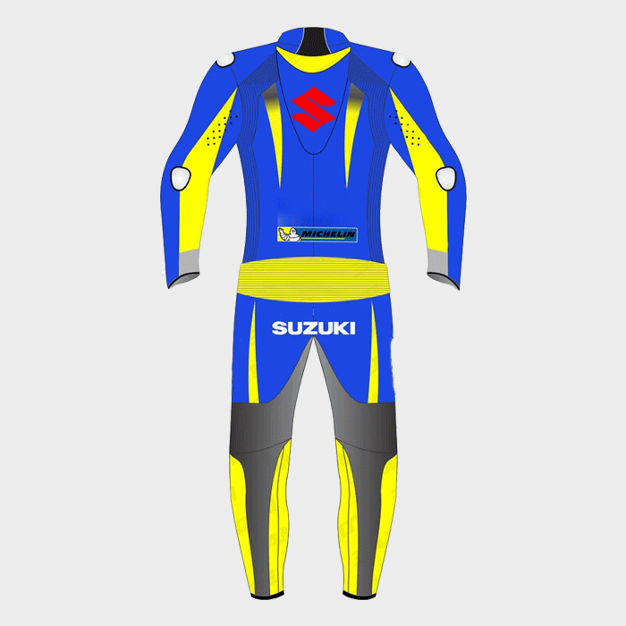 Suzuki Motorbike Leather Biker Suit - Image 2
