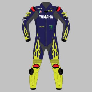 Valentino Rossi Blue Yamaha Motorcycle Race Leather Suit MotoGP 2024