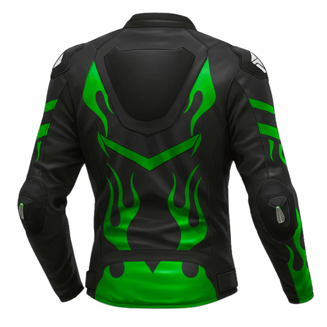 Custom Biker Leather Jacket - Image 2